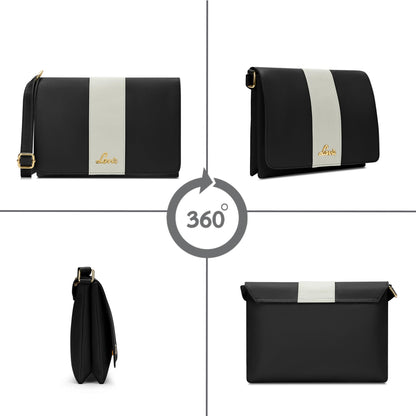 Lavie Women's Reese 2C Colorblock Crossbody Sling Bag | Flap Sling Bag | Ladies Purse Handbag | Gift for Women 