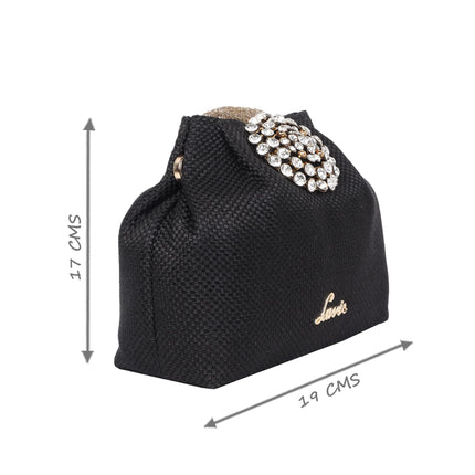 Lavie Women's Tiana Embellished Potli- Black 