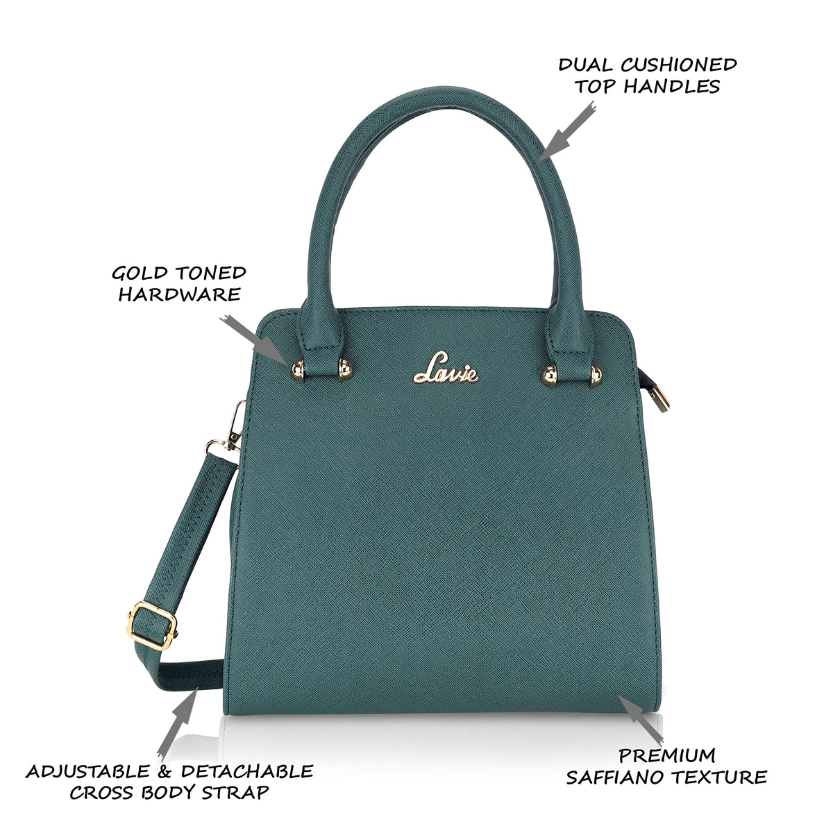 Lavie Women's Ushawu Small Satchel Handbag for Women | Satchel Bag for Work | Ladies purse | Stylish Shoulder Bag | Gift For Women 