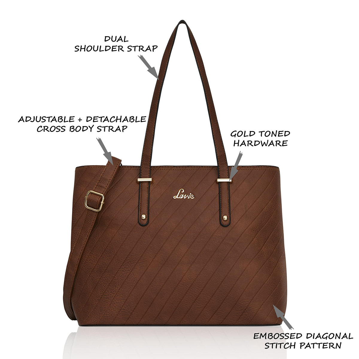 Lavie Yalta Women's Handbag (Tan) YALTA LG SATCHEL 