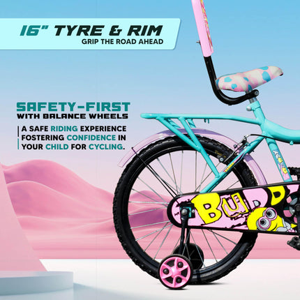 Leader Buddy 16T Sea Green/Light Pink Colour Cycle for Kids/Age Group 5-8 Years 