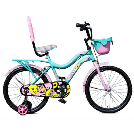 Leader Buddy 20T Kids Cycle for 5 to 9 Years Suitable for Boy and Girl Both - Sea Green/Light Pink 