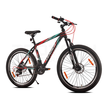 Leader Highlander 26T 21-Speed Alloy MTB Cycle| Free Pan India Installation | Dual Disc Brake and Front Suspension Ideal for 12+ Years 
