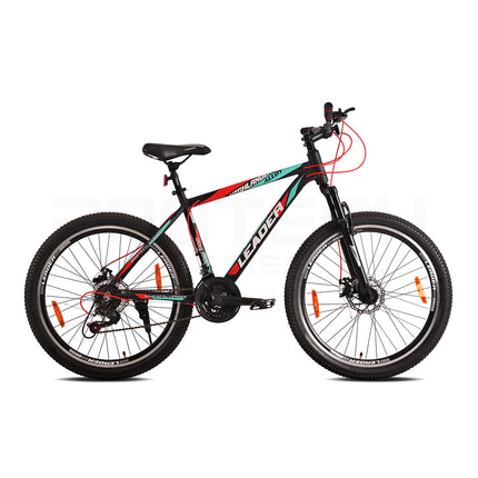 Leader Highlander 26T 21-Speed Alloy MTB Cycle| Free Pan India Installation | Dual Disc Brake and Front Suspension Ideal for 12+ Years 