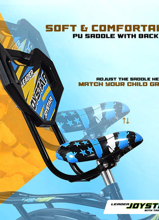 Leader JoyStar Cycle for Kids | Bicycle for Kids with Training Wheels | Comfortable Seat, Backrest & Front Storage| Kids Cycle for 2-5 Years Boys & Girls | Frame: 8 Inches (14T, Blue) 