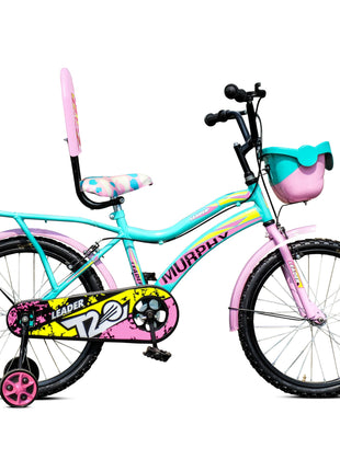 Leader Kids Children, Boys, Girls 20T Road Bike , 20 Inches Steel Frame , Single Speed Cycle For 7-10 Years , Sea Green & Light Pink, Rigid 
