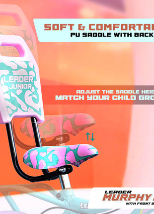 Leader Kids Children, Boys, Girls 20T Road Bike , 20 Inches Steel Frame , Single Speed Cycle For 7-10 Years , Sea Green & Light Pink, Rigid 