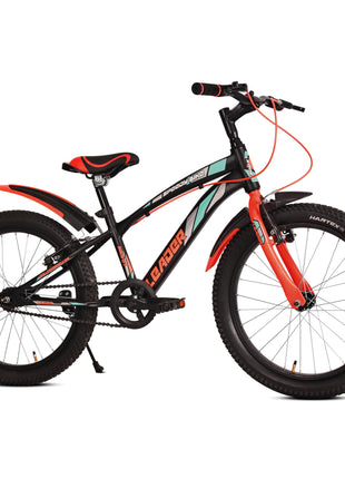 Leader Speedy Bike 20T Kids Cycle for Age 6 to 9 Years (Black/Orange) | Frame Size 12" | Unisex Cycle 