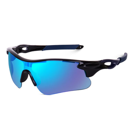 Legend Eyewear Sports Non-Polarized Sunglasses For Men Women Youth Ipl Cricket Baseball Fishing Cycling Running Golf Motorcycle Tac Glasses Uv400 (Blue Black) 