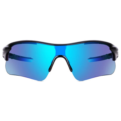Legend Eyewear Sports Non-Polarized Sunglasses For Men Women Youth Ipl Cricket Baseball Fishing Cycling Running Golf Motorcycle Tac Glasses Uv400 (Blue Black) 