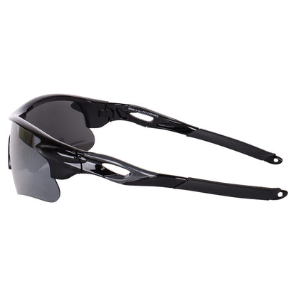 Legend Eyewear Sports Sunglasses for Men Women Youth Cricket Baseball Fishing Cycling Running Golf Motorcycle Tac Glasses UV400 (Grey Black) 
