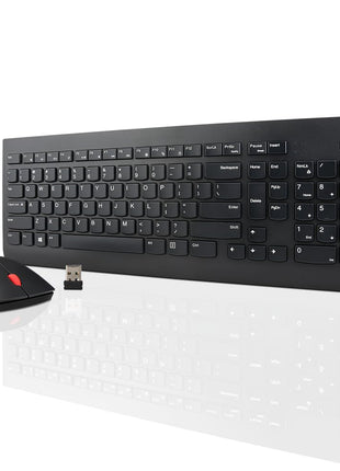 Lenovo 510 Wireless Keyboard and Mouse Set, 2.4 GHz Nano USB Receiver, Full Size, Island Key Design, Left or Right Hand, 1200 DPI Optical Mouse, GX30N81775, Black 