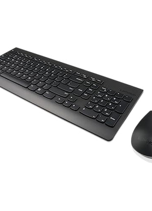 Lenovo 510 Wireless Keyboard and Mouse Set, 2.4 GHz Nano USB Receiver, Full Size, Island Key Design, Left or Right Hand, 1200 DPI Optical Mouse, GX30N81775, Black 