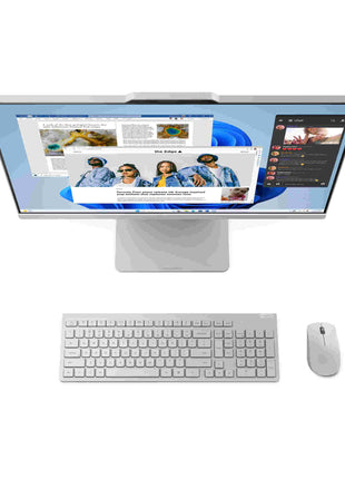 Lenovo IdeaCentre AIO Intel i5-13420H 23.8" FHD 3-Side Edgeless All-in-One Desktop (16GB/512GB SSD/Win11/Office 21/3Wx2 Woofer/Alexa/5.0MP + IR Camera/Wireless Keyboard & Mouse), F0HN003WIN 