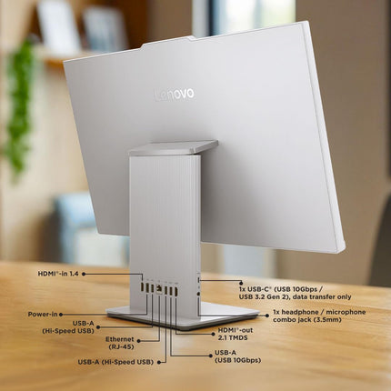 Lenovo IdeaCentre AIO Intel i5-13420H 23.8" FHD 3-Side Edgeless All-in-One Desktop (16GB/512GB SSD/Win11/Office 21/3Wx2 Woofer/Alexa/5.0MP + IR Camera/Wireless Keyboard & Mouse), F0HN003WIN 