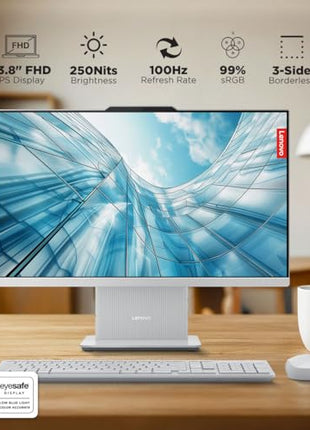 Lenovo IdeaCentre AIO Intel i5-13420H 23.8" FHD 3-Side Edgeless All-in-One Desktop (16GB/512GB SSD/Win11/Office 21/3Wx2 Woofer/Alexa/5.0MP + IR Camera/Wireless Keyboard & Mouse), F0HN003WIN 
