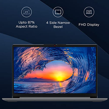 Lenovo IdeaPad 1 AMD Ryzen 5 5500U 15.6" HD Thin and Light Laptop (8GB RAM/512GB SSD/Windows 11 Home/Office Home 2024/1 Year ADP Free/Grey/1.6Kg), 82R4011MIN 