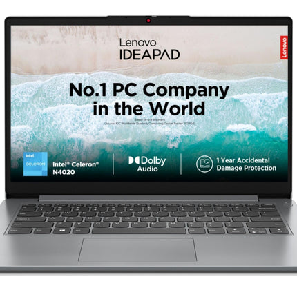 Lenovo IdeaPad 1 Intel Core Celeron N4020 14" HD Thin and Light Laptop (8GB/512GB SDD/Windows 11 Home/1Yr ADP Free/Cloud Grey/1.3Kg), 82V6009HIN 