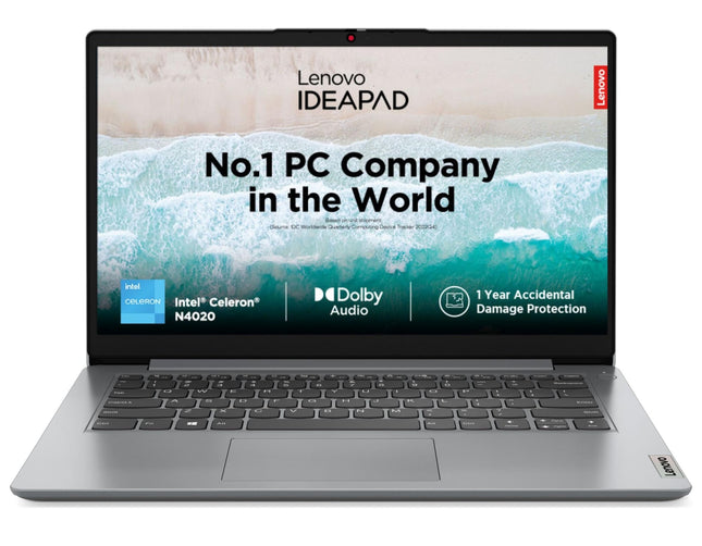 Lenovo IdeaPad 1 Intel Core Celeron N4020 14" HD Thin and Light Laptop (8GB/512GB SDD/Windows 11 Home/1Yr ADP Free/Cloud Grey/1.3Kg), 82V6009HIN 