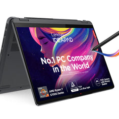 Lenovo IdeaPad Flex 5 Ryzen 7 5700U 14" (35.5cm) WUXGA+ IPS 2-in-1 Laptop (16GB/512GB SSD/Win 11/Office 2021/Backlit KB/Fingerprint/FHD Camera/Alexa/3 Month Game Pass/Storm Grey/1.5Kg), 82R900HFIN 