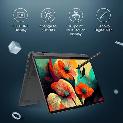 Lenovo IdeaPad Flex 5 Ryzen 7 5700U 14" (35.5cm) WUXGA+ IPS 2-in-1 Laptop (16GB/512GB SSD/Win 11/Office 2021/Backlit KB/Fingerprint/FHD Camera/Alexa/3 Month Game Pass/Storm Grey/1.5Kg), 82R900HFIN 