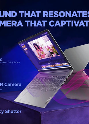 Lenovo IdeaPad Pro 5 Intel Core Ultra 7 155H Built-in AI 16" (40.6cm) 2K OLED 400Nits 120Hz Laptop (16GB/1TB SSD/NVIDIA RTX 3050 6GB/Win11/MSO 21/FHD+IR Camera/1Yr ADP Free/Grey/1.9Kg), 83D4002NIN 