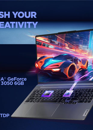 Lenovo IdeaPad Pro 5 Intel Core Ultra 7 155H Built-in AI 16" (40.6cm) 2K OLED 400Nits 120Hz Laptop (16GB/1TB SSD/NVIDIA RTX 3050 6GB/Win11/MSO 21/FHD+IR Camera/1Yr ADP Free/Grey/1.9Kg), 83D4002NIN 