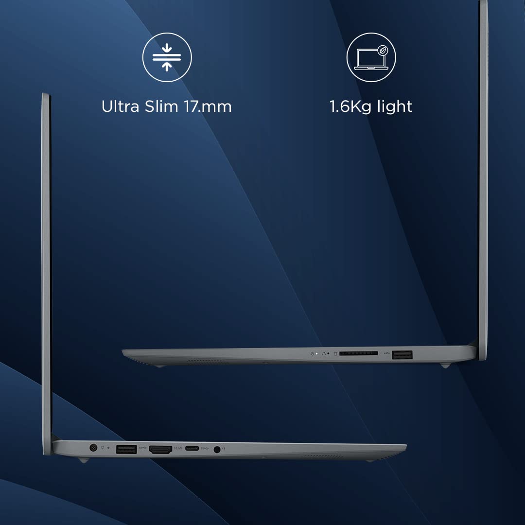 Lenovo IdeaPad Slim 1, AMD Ryzen 5 5500U, 16GB RAM, 512GB SSD, HD, 15.6", Windows 11 Home, MS Office 21, Cloud Grey, 1.61Kg, 82R400ERIN, Integrated AMD Graphics, 1Yr ADP Free, Thin and Light Laptop 