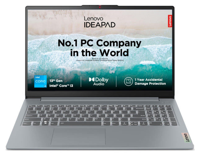 Lenovo IdeaPad Slim 3 13th Gen Intel Core i3-1305U 15.6 inch (39.6cm) FHD Laptop (8GB/512GB SSD/Windows 11/Office 2021/Alexa Built-in/1Yr ADP Free/3 Month Game Pass/Arctic Grey/1.62Kg), 82X700C8IN 