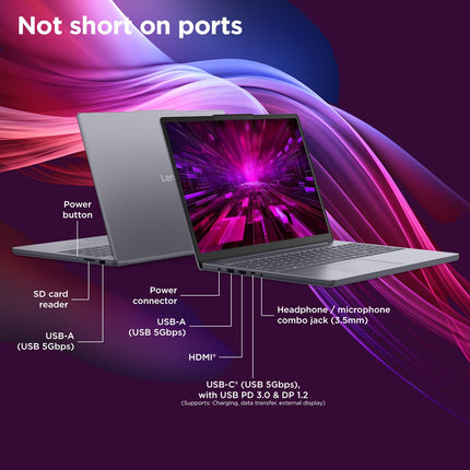 Lenovo IdeaPad Slim 3 13th Gen Intel Core i5-13420H 15.3 inch (38.8cm) WUXGA IPS Laptop (24GB RAM/1TB SSD/Windows 11/Office Home 2024/Backlit Keyboard/1Yr ADP Free/Grey/1.6Kg), 83K100PLIN 