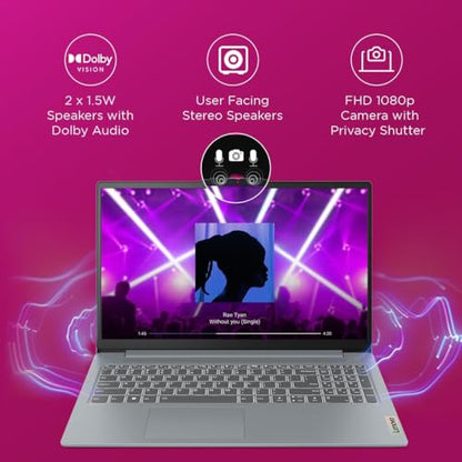 Lenovo IdeaPad Slim 3 12th Gen Intel Core i5-12450H 15.6 inch (39.6cm) FHD Laptop (16GB RAM/512GB SSD/Windows 11/Office Home 2024/1Yr ADP Free/Grey/1.62Kg), 83ER00KPIN/83ER00KRIN 