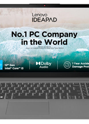 Lenovo IdeaPad Slim 3 Intel Core i3 12th Gen 15.6 inch (39.62cm) FHD Thin & Light Laptop (8GB/512GB SSD/Windows 11/Office 2021/3months Game Pass/Arctic Grey/1.63Kg), 82RK00VWIN 