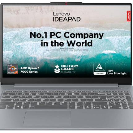 Lenovo IdeaPad Slim 3 Ryzen 3 7320U 15.6" (39.6cm) FHD Thin and Light Laptop (8GB RAM/512GB SSD/Integrated AMD Radeon 610M Graphics/Windows 11/Office Home 2024/Grey/1.6Kg), 82XQ00MDIN 