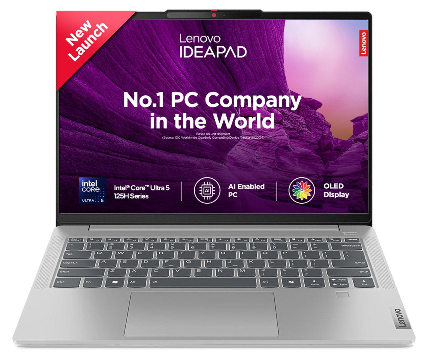 Lenovo IdeaPad Slim 5 Intel Core Ultra 5 125H Built-in AI 14" (35.5cm) WUXGA-OLED 400Nits Thin & Light Laptop (16GB/1TB SSD/Win 11/MSO 21/FHD+IR Cam/1Yr ADP Free/Grey/1.4Kg), 83DA008VIN 