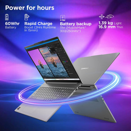 Lenovo IdeaPad Slim 5 AMD Ryzen AI 5 330 (16GB RAM/512GB SSD/14 (35.5cm)/WUXGA IPS/Copilot+ PC/Windows 11/Office Home 2024/Backlit Keyboard/1Yr ADP Free/Grey/1.4Kg), 83HX008XIN AI Laptop 
