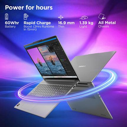 Lenovo IdeaPad Slim 5, AMD Ryzen AI 7 350, 24GB RAM, 1TB SSD, WUXGA OLED 14"(35.5cm), Win11, Office Home'24, Grey, 1.4Kg, 83HX001NIN, Copilot+ PC, Backlit Keyboard, 1Yr ADP Free AI Powered Laptop 