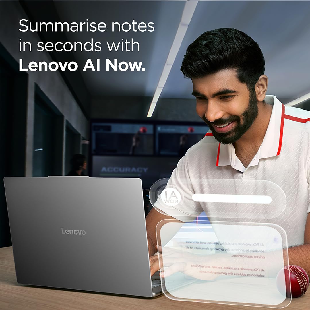 Lenovo IdeaPad Slim 5, AMD Ryzen AI 7 350, 24GB RAM, 1TB SSD, WUXGA OLED 14"(35.5cm), Win11, Office Home'24, Grey, 1.4Kg, 83HX001NIN, Copilot+ PC, Backlit Keyboard, 1Yr ADP Free AI Powered Laptop 