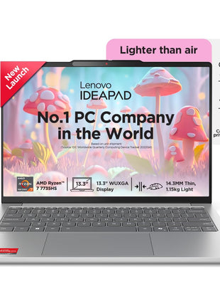 Lenovo IdeaPad Slim 5 Ryzen 7 7735HS (16GB RAM/512GB SSD/Integrated AMD Radeon 680M Graphics/WUXGA IPS Display/13.3" (33.7cm)/Windows 11/Office Home 2024/Backlit KB/Grey/1.15Kg), 83J2000HIN Laptop 