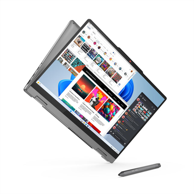 Lenovo Ideapad 5 2-in-1 AMD Ryzen 7 8845HS 14" (35.5cm) WUXGA IPS 300Nits Convertible Laptop (16GB/512GB SSD/Win 11/Office Home 2024/Backlit KB/FPR/FHD Camera/Grey/1.6kg), 83DR003BIN 