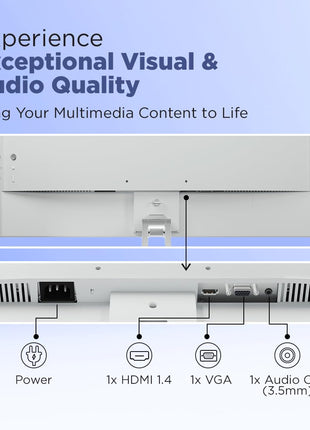 Lenovo L-Series 24 inch (60.45cm) FHD IPS Monitor| 100Hz, 1ms, FreeSync, 99% sRGB, 3Wx2 Speakers, 1x HDMI 1.4, 1x VGA, Tilt, Smart Display Customization Artery Cloud Grey, L24i-4A 