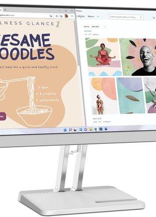 Lenovo L-Series 54.48 cm (21.4inch) | FHD Ultraslim Monitor |16.7Mn Colors, 75Hz, 4ms, AMD FreeSync, HDMI,TUV Eye Comfort & Low Blue Light, Smart Display Customization Artery, Grey, L22e-40 