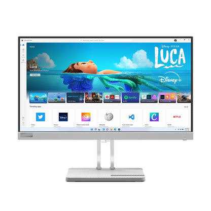 Lenovo L-Series 54.48 cm (21.4inch) | FHD Ultraslim Monitor |16.7Mn Colors, 75Hz, 4ms, AMD FreeSync, HDMI,TUV Eye Comfort & Low Blue Light, Smart Display Customization Artery, Grey, L22e-40 