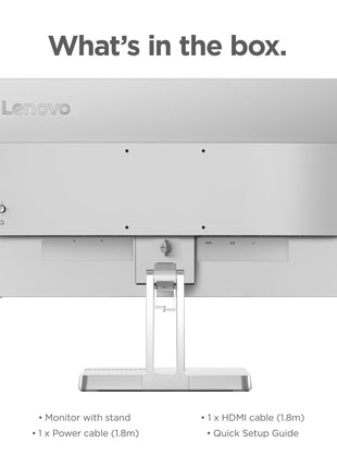 Lenovo L-Series 54.48 cm (21.4inch) | FHD Ultraslim Monitor |16.7Mn Colors, 75Hz, 4ms, AMD FreeSync, HDMI,TUV Eye Comfort & Low Blue Light, Smart Display Customization Artery, Grey, L22e-40 