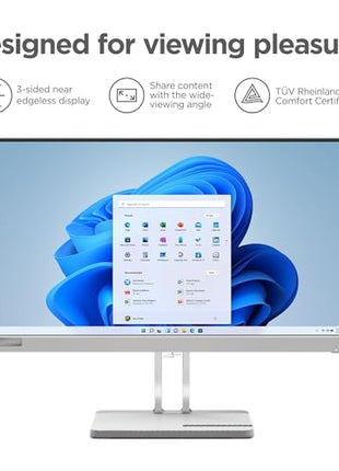 Lenovo L-Series 54.48 cm (21.4inch) | FHD Ultraslim Monitor |16.7Mn Colors, 75Hz, 4ms, AMD FreeSync, HDMI,TUV Eye Comfort & Low Blue Light, Smart Display Customization Artery, Grey, L22e-40 