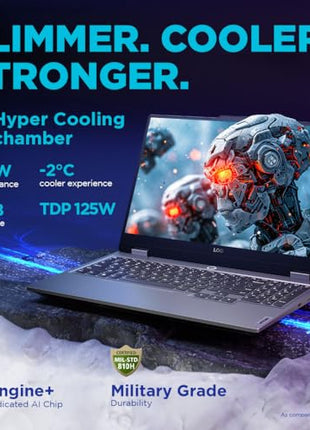 Lenovo LOQ 12th Gen Intel Core i5-12450HX 15.6" (39.6cm) 144Hz 300Nits FHD IPS Gaming Laptop (16GB RAM/512GB SSD/NVIDIA RTX 3050 6GB/Win 11/Office 2024/3 Mon. Game Pass/Grey/2.4Kg), 83GS00PJIN 