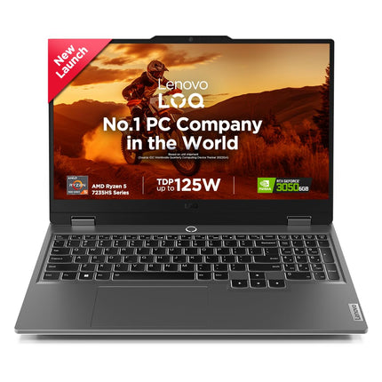 Lenovo LOQ AMD Ryzen 5 7235HS| NVIDIA RTX 3050 6GB (24GB RAM/512GB SSD/144Hz Refresh Rate/15.6" (39.6cm)/Windows 11/Office Home 2024/3 Mon. Game Pass/Grey/2.4Kg), 83JC00K1IN AI Gaming Laptop 