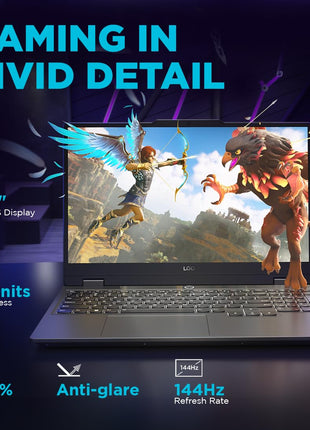 Lenovo LOQ, Intel Core i5 12th Gen 12450HX, NVIDIA RTX 2050 4GB, 12GB RAM, 512GB SSD, 15.6"(39.6cm), Windows 11, Office Home 2024, Grey, 2.4Kg, 83GS00LJIN, 100% sRGB, 3 Mon. Game Pass Gaming Laptop 