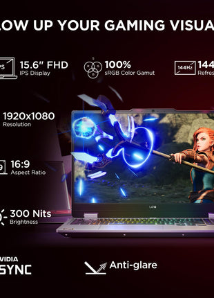 Lenovo LOQ, Intel Core i7 14th Gen 14700HX, NVIDIA RTX 5060 8GB, 16GB RAM, 1TB SSD, 15.6"(39.6cm), 144Hz, Windows 11, Office 2024, Grey, 2.4Kg, 83JE00U5IN, 572 AI Tops, 3 Mon. Game Pass Gaming Laptop 