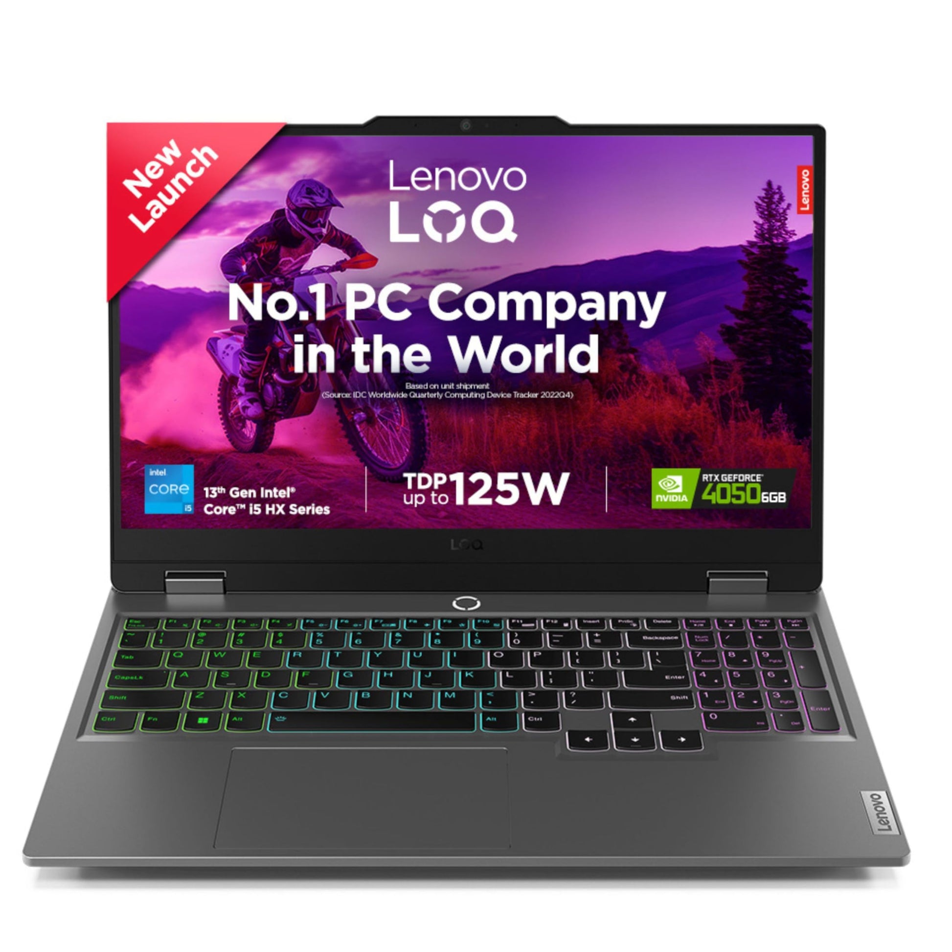 Lenovo LOQ, Intel Core i5 13th Gen 13450HX, NVIDIA RTX 4050 6GB, 16GB RAM, 512GB SSD, 15.6"(39.6cm), Windows 11, Office Home 2024, Grey, 2.4Kg, 83DV00X4IN, 100% sRGB, 3 Mon. Game Pass Gaming Laptop 