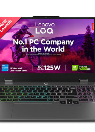 Lenovo LOQ 2024, Intel Core i5-13450HX, 13th Gen, NVIDIA RTX 4050-6GB, 16GB RAM, 512GB SSD, FHD 144Hz, 15.6"/39.6cm, Windows 11, Office Home 2024, Grey, 2.4Kg, 83DV018JIN, 1Yr ADP Free Gaming Laptop 